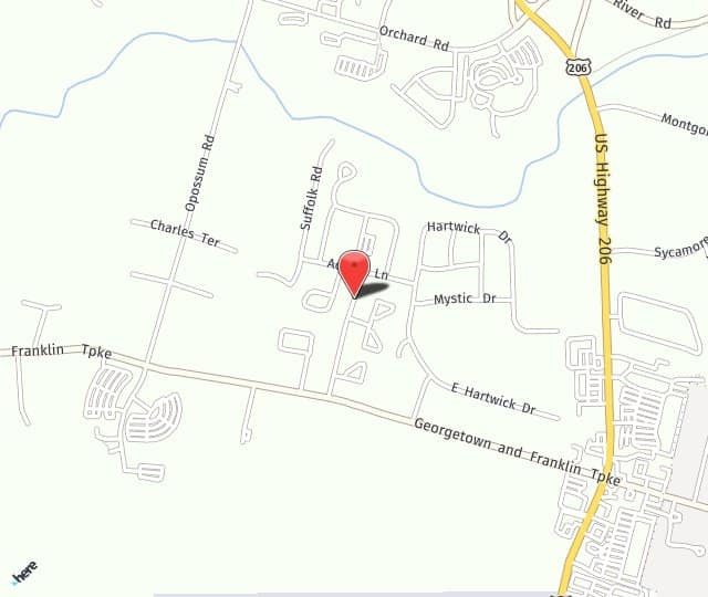 Location Map: 46 Vreeland Dr. Skillman, NJ 08558